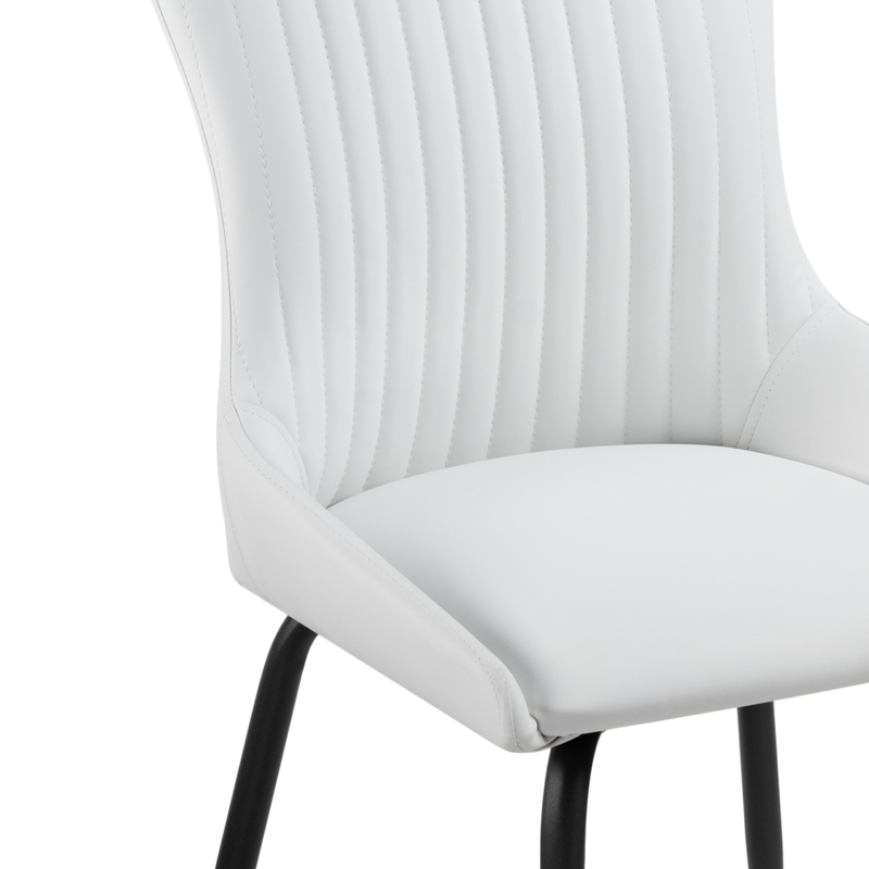 Стул на металлокаркасе, Lado white / black