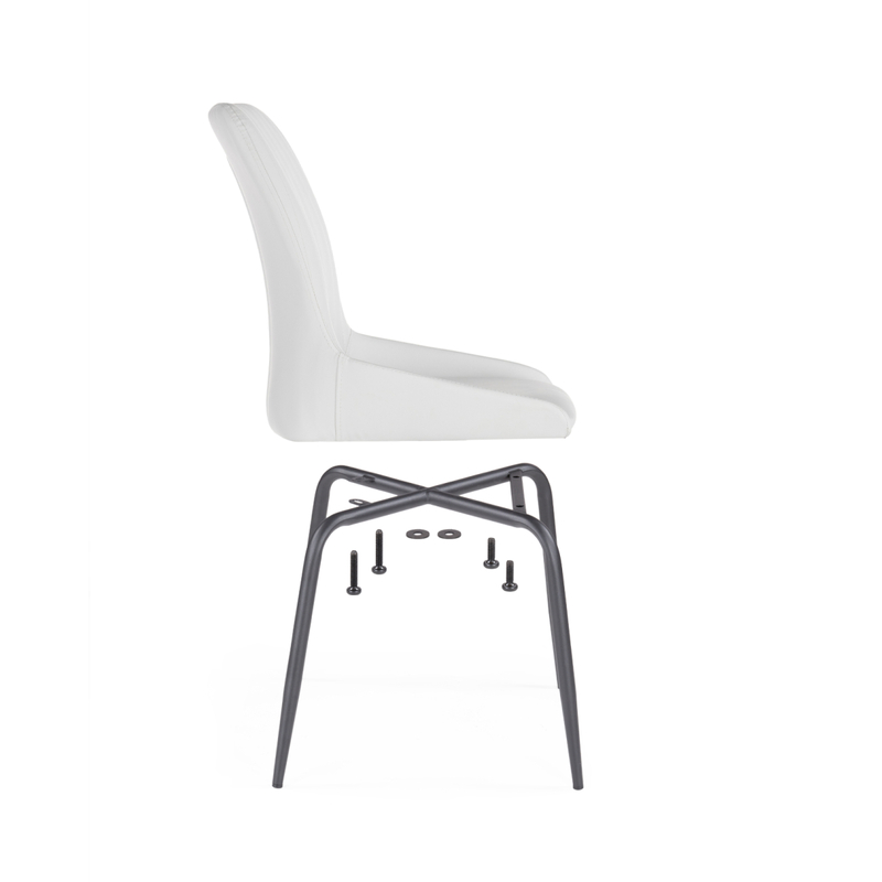Стул на металлокаркасе, Lado white / black
