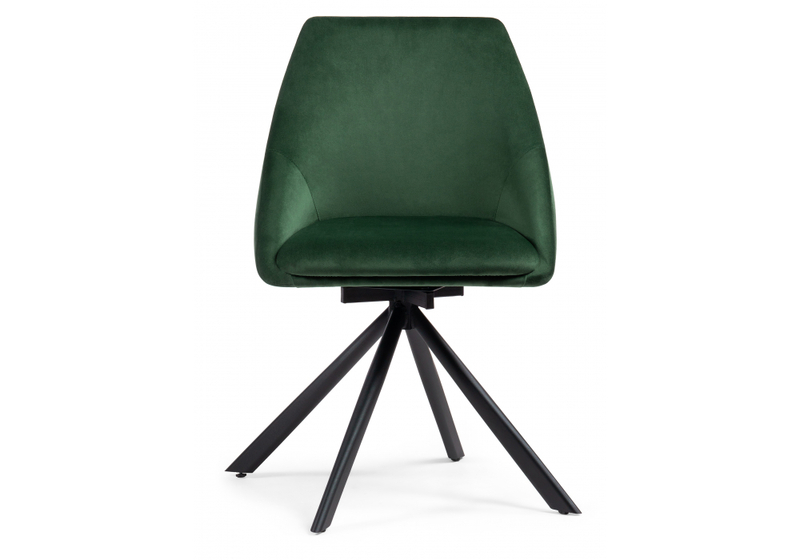 Стул на металлокаркасе, Окленд крутящийся темно-зеленый / черный