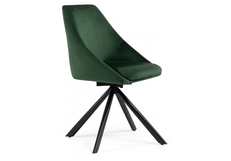 Стул на металлокаркасе, Окленд крутящийся темно-зеленый / черный