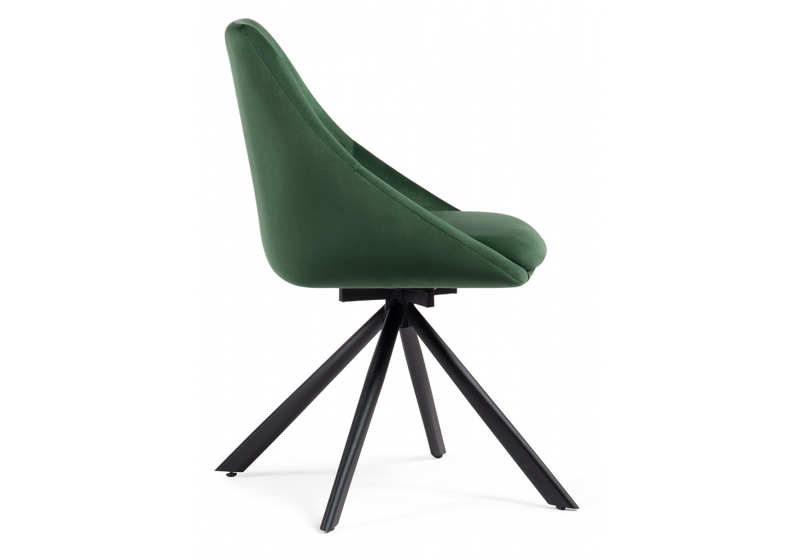 Стул на металлокаркасе, Окленд крутящийся темно-зеленый / черный