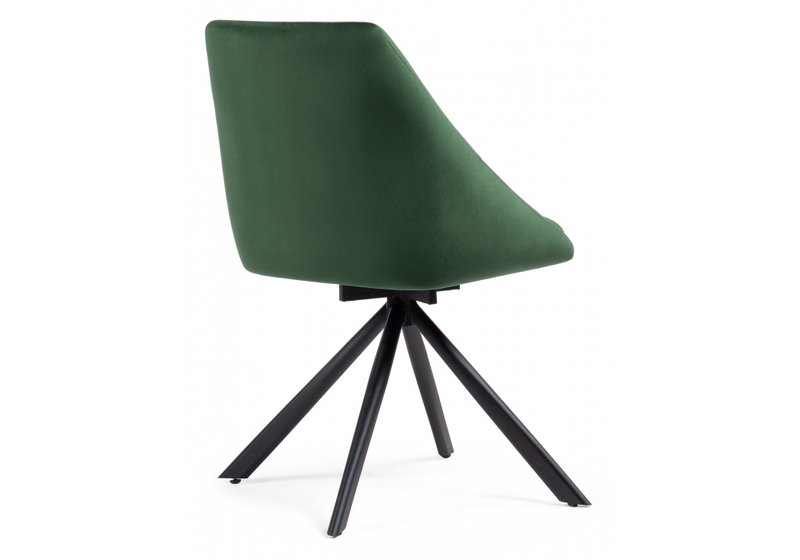 Стул на металлокаркасе, Окленд крутящийся темно-зеленый / черный