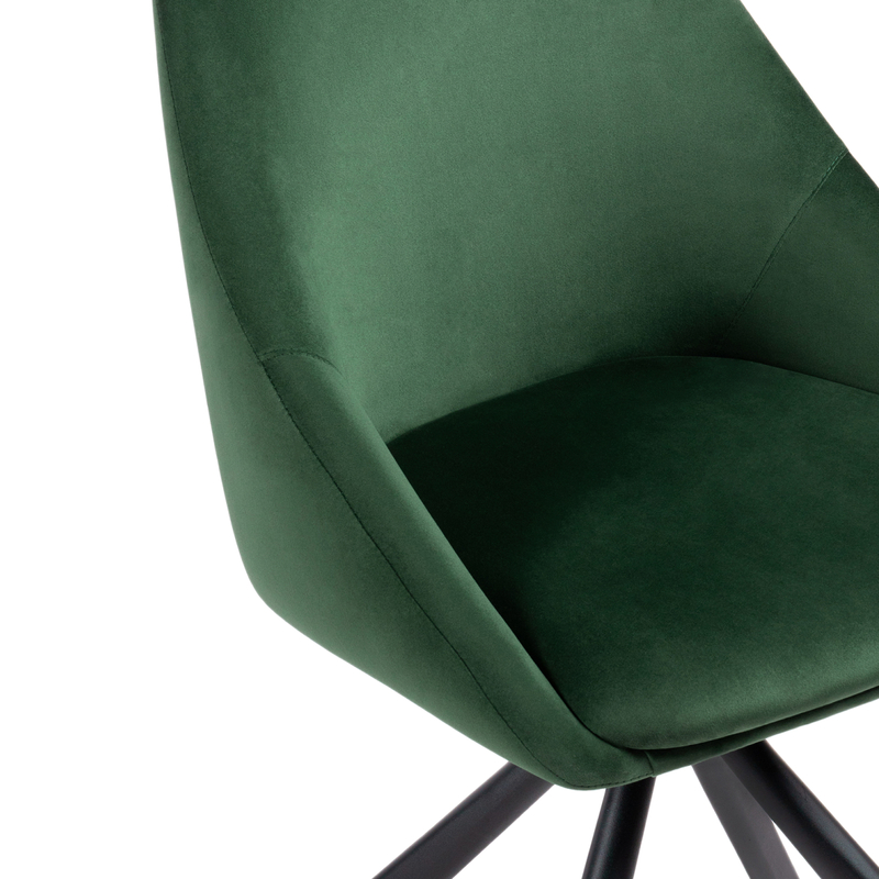 Стул на металлокаркасе, Окленд крутящийся темно-зеленый / черный