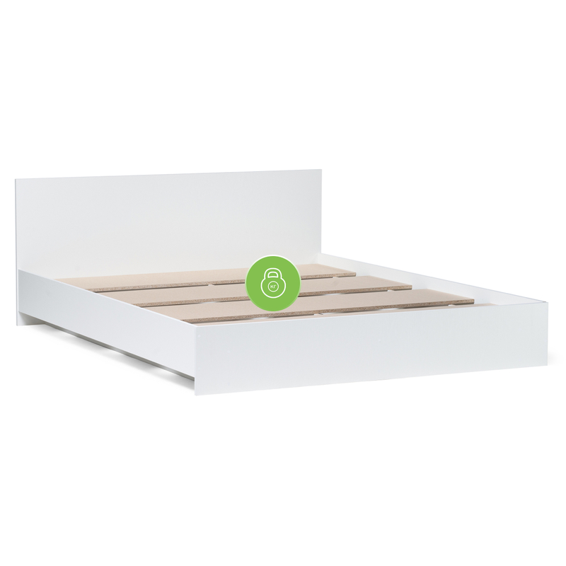 Кровать, Адайн 160х200 белое дерево / белое дерево