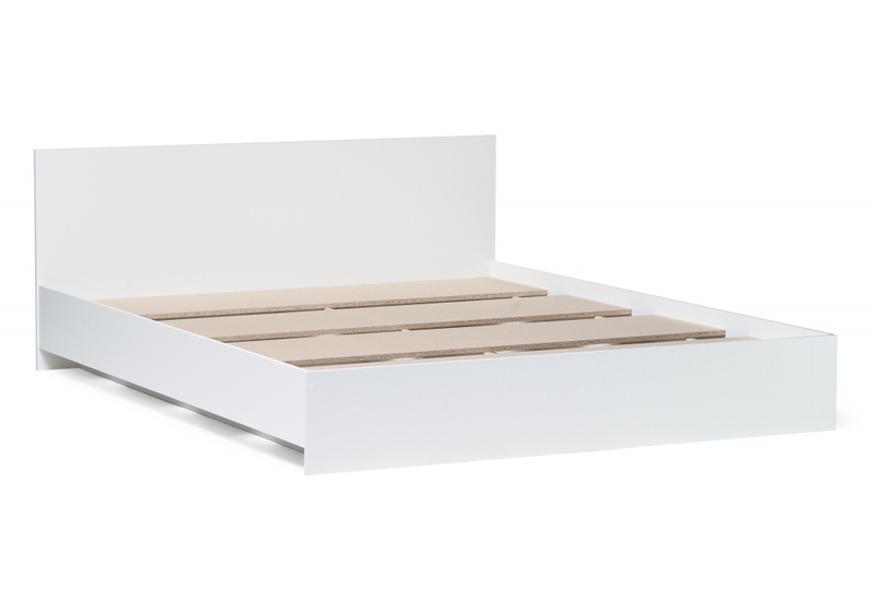 Кровать, Адайн 160х200 белое дерево / белое дерево