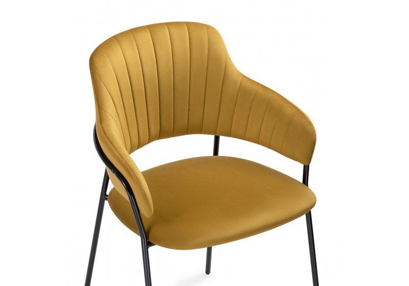 Обеденная группа, Ирта дерево / желтый / черный глянец