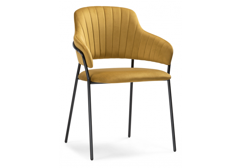 Обеденная группа, Ирта дерево / желтый / черный глянец