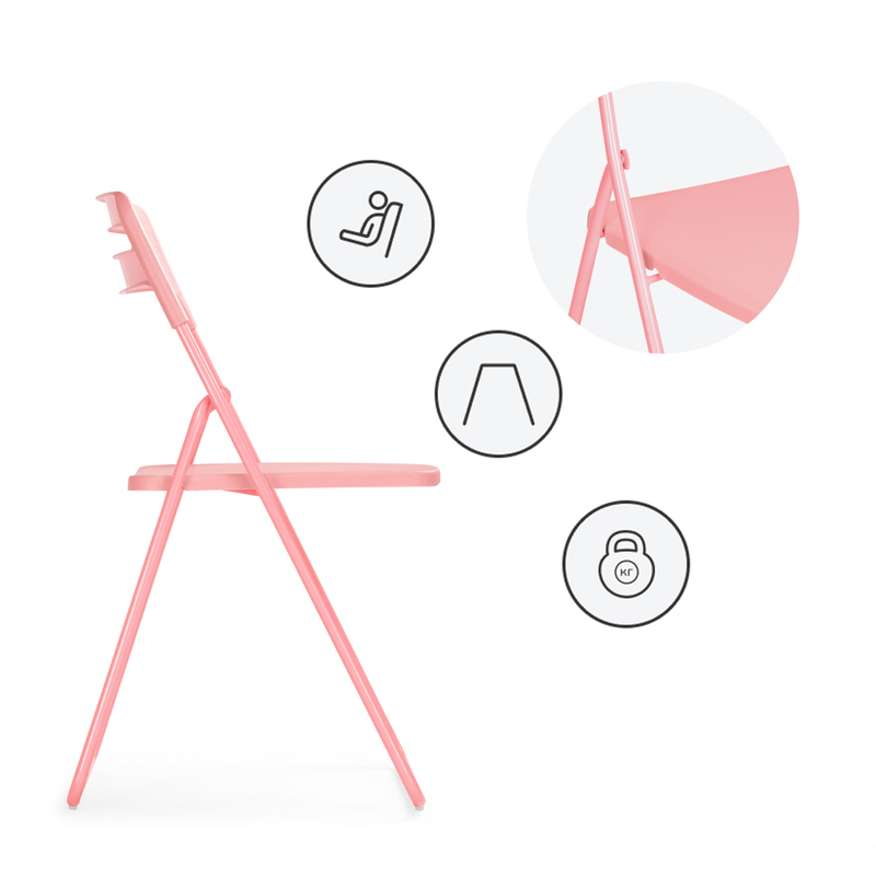 Пластиковый стул, Fold складной pink