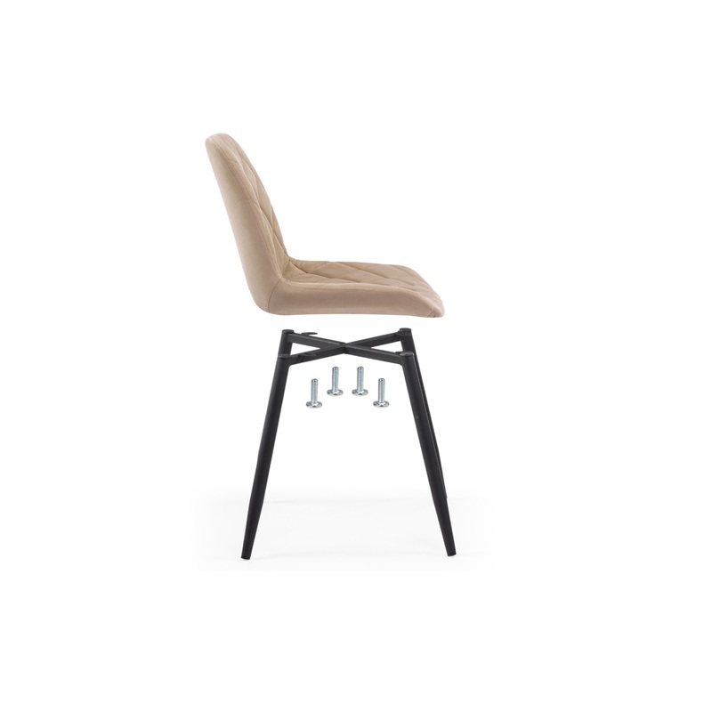 Стул на металлокаркасе, Баодин Б/К бежевый / черный