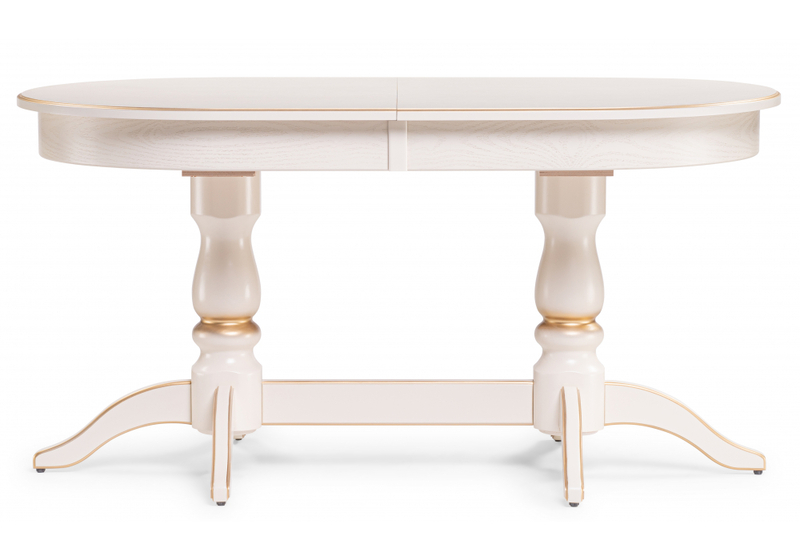 Стол деревянный, Красидиано 150 слоновая кость / золото