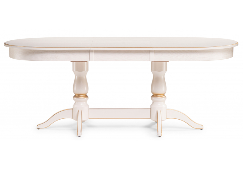 Стол деревянный, Красидиано 150 слоновая кость / золото