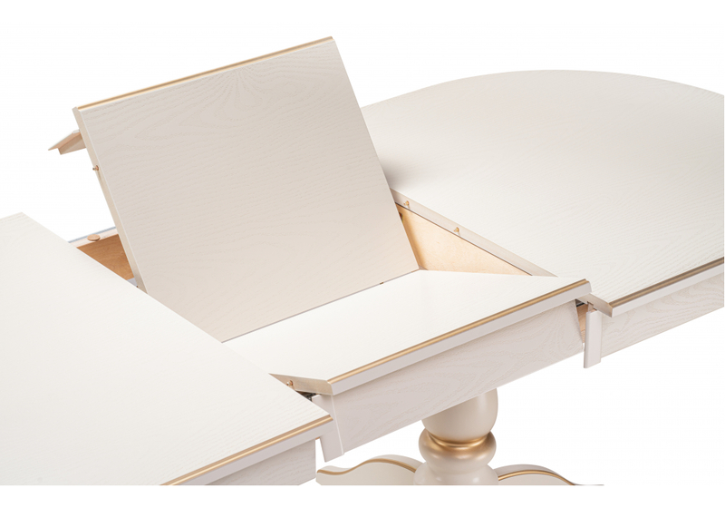 Стол деревянный, Красидиано 150 слоновая кость / золото