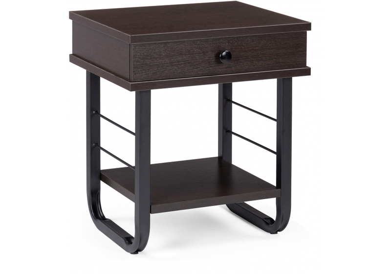 Тумба прикроватная, Малгома черная / венге