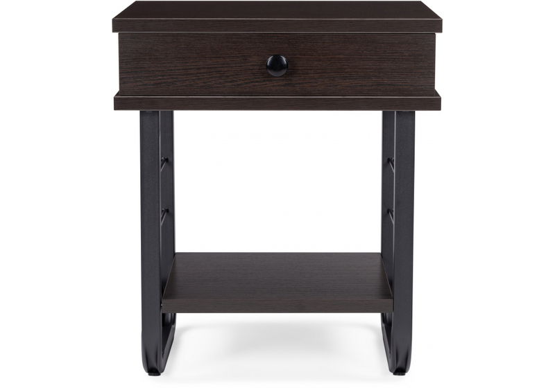 Тумба прикроватная, Малгома черная / венге