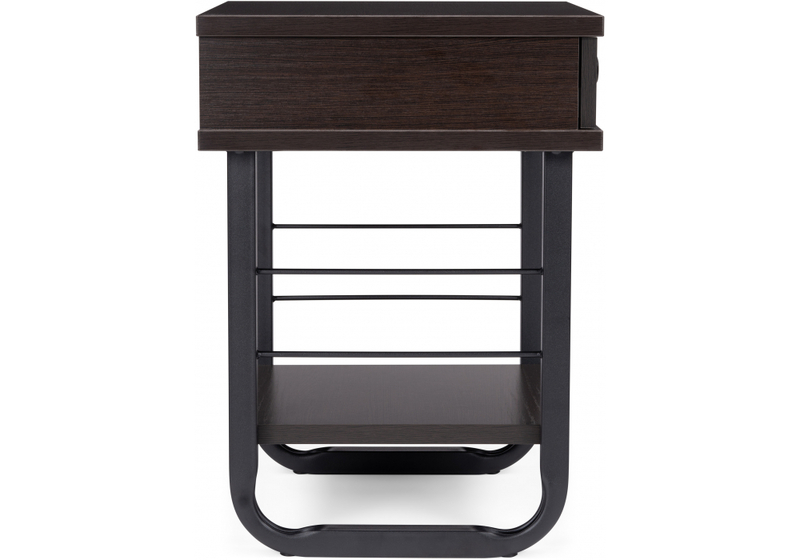 Тумба прикроватная, Малгома черная / венге