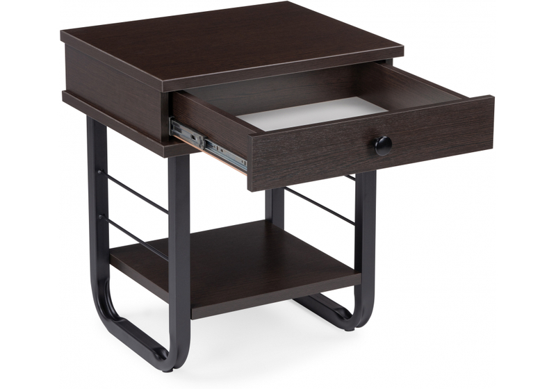 Тумба прикроватная, Малгома черная / венге