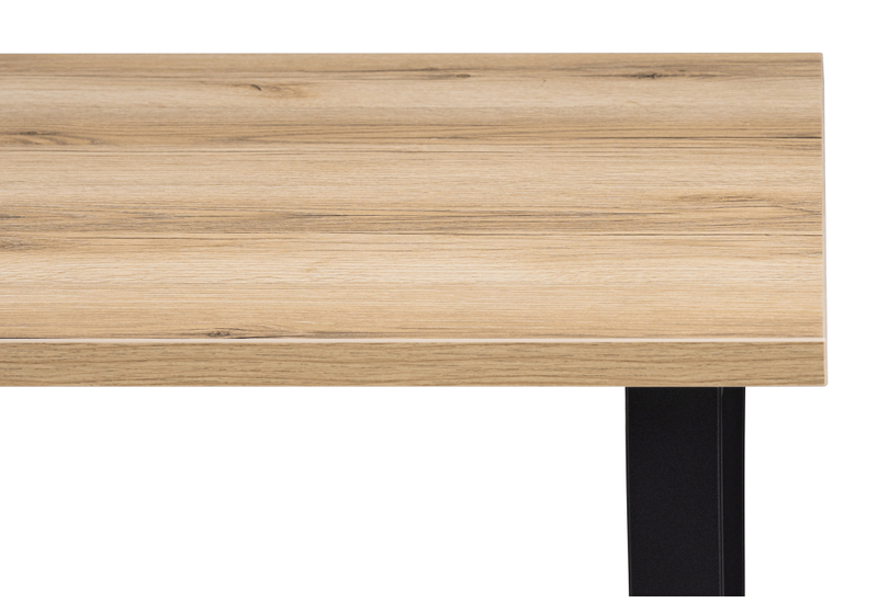 Стол деревянный, Лота Лофт 120 25 мм дуб делано светлый / черный матовый