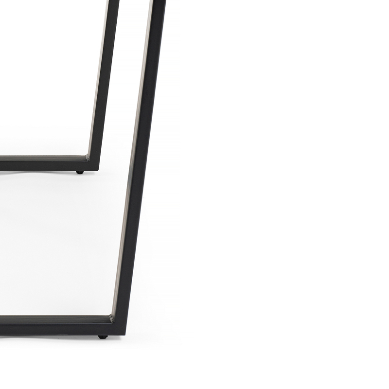 Стол деревянный, Лота Лофт 120 25 мм дуб делано светлый / черный матовый