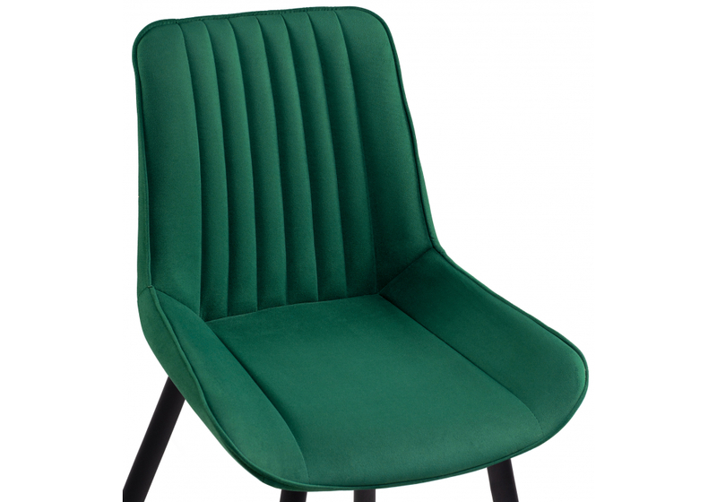 Стул на металлокаркасе, Седа зеленый / черный