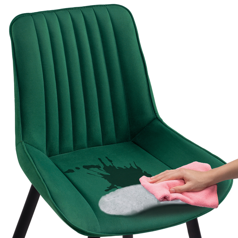 Стул на металлокаркасе, Седа зеленый / черный