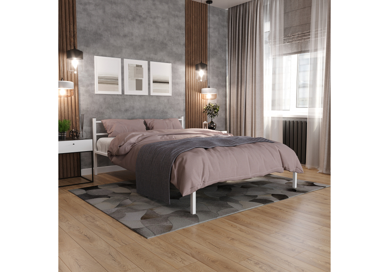 Кровать, Фади 140х200 белая