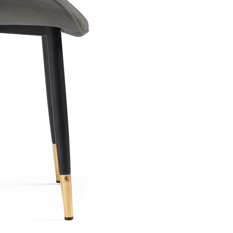 Стул на металлокаркасе, Seda-1 dark gray / gold / black