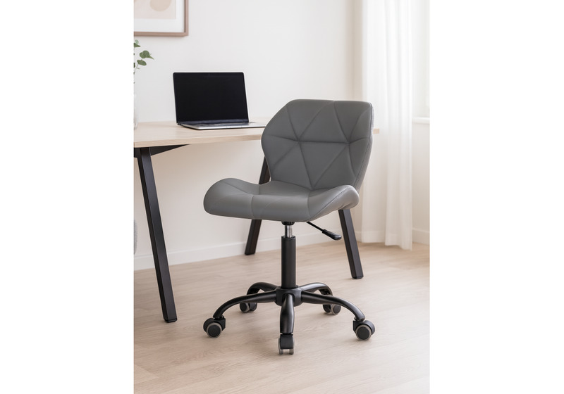 Офисное кресло, Вальд экокожа серое