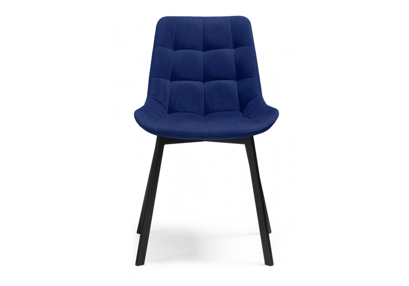 Стул на металлокаркасе, Челси синий / черный