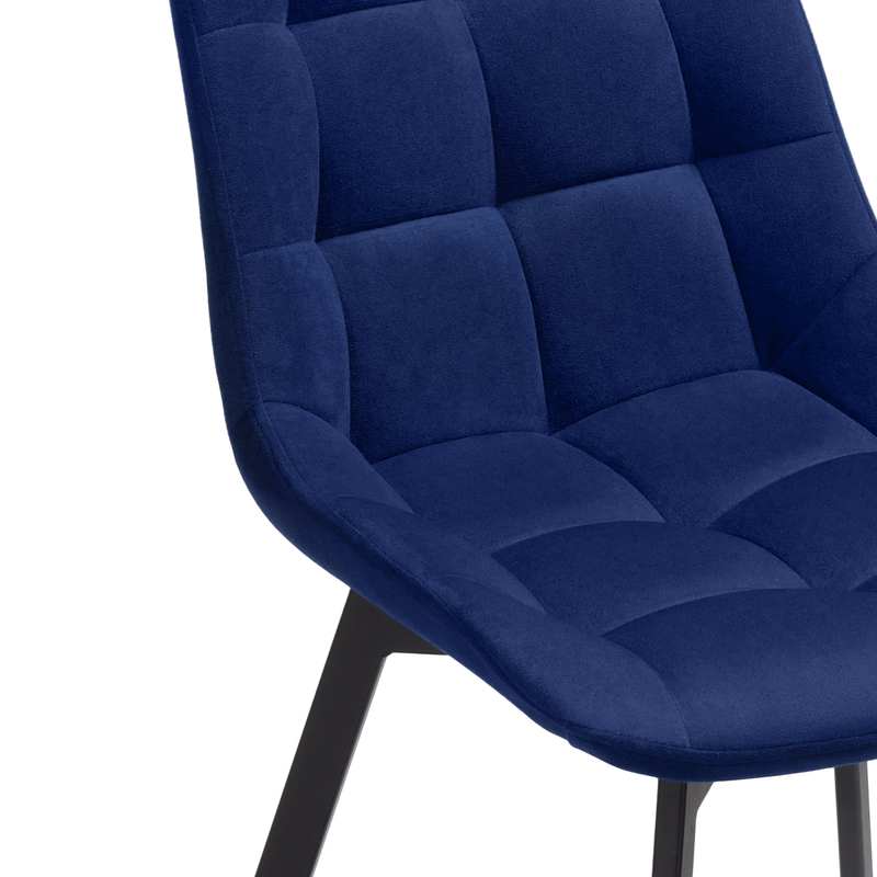 Стул на металлокаркасе, Челси синий / черный