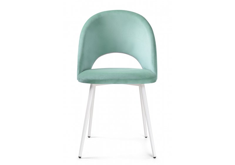 Стул на металлокаркасе, Ирре confetti aquamarine / белый глянец