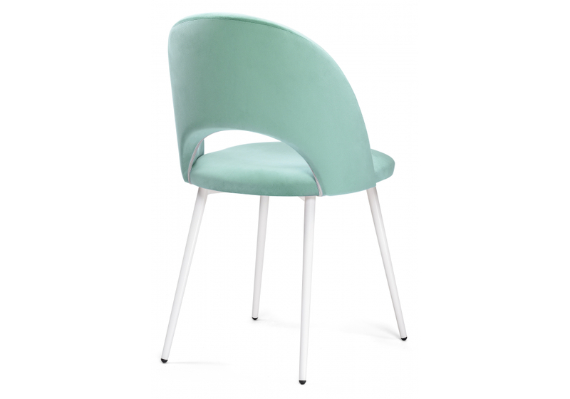Стул на металлокаркасе, Ирре confetti aquamarine / белый глянец