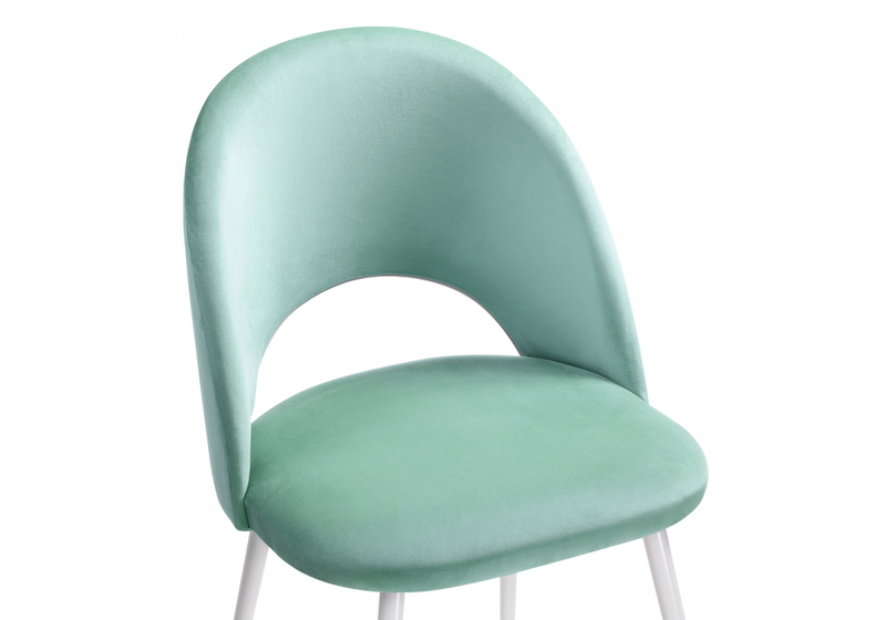 Стул на металлокаркасе, Ирре confetti aquamarine / белый глянец