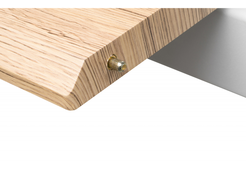 Стол деревянный, Санса 120 дуб монтана / белая шагрень