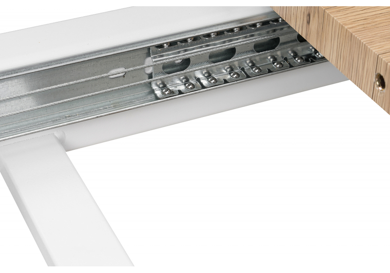 Стол деревянный, Санса 120 дуб монтана / белая шагрень