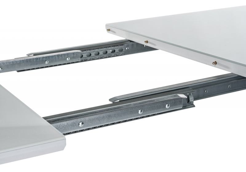 Стол стеклянный, Серсея белый / дуб монтана