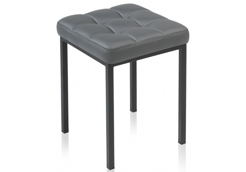 Табурет, Байя кожзам темно-серый / черный матовый