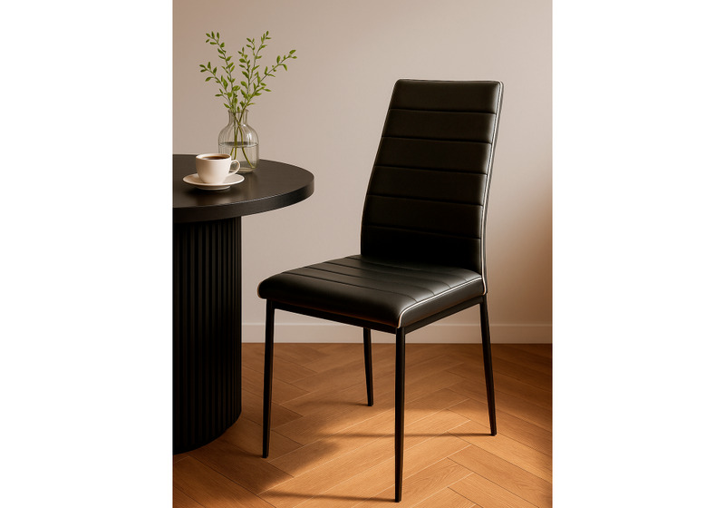 Стул на металлокаркасе, DC2-001 black / white