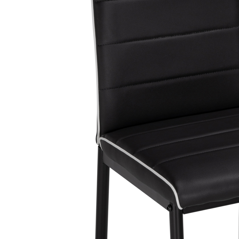 Стул на металлокаркасе, DC2-001 black / white