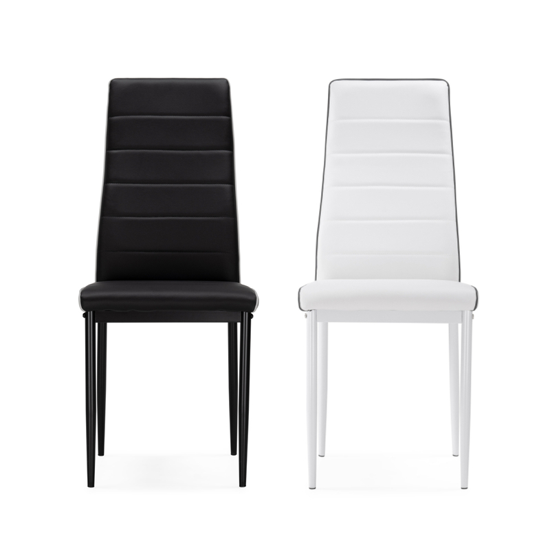 Стул на металлокаркасе, DC2-001 black / white