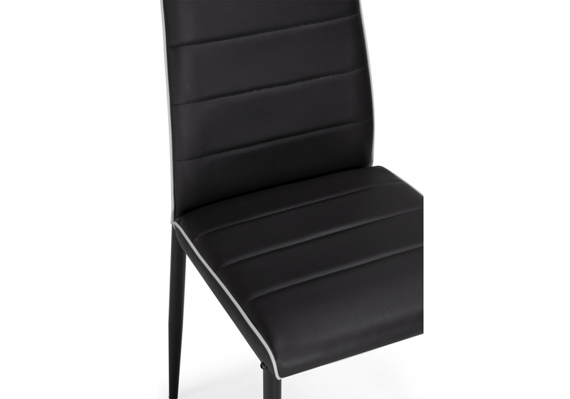 Стул на металлокаркасе, DC2-001 black / white