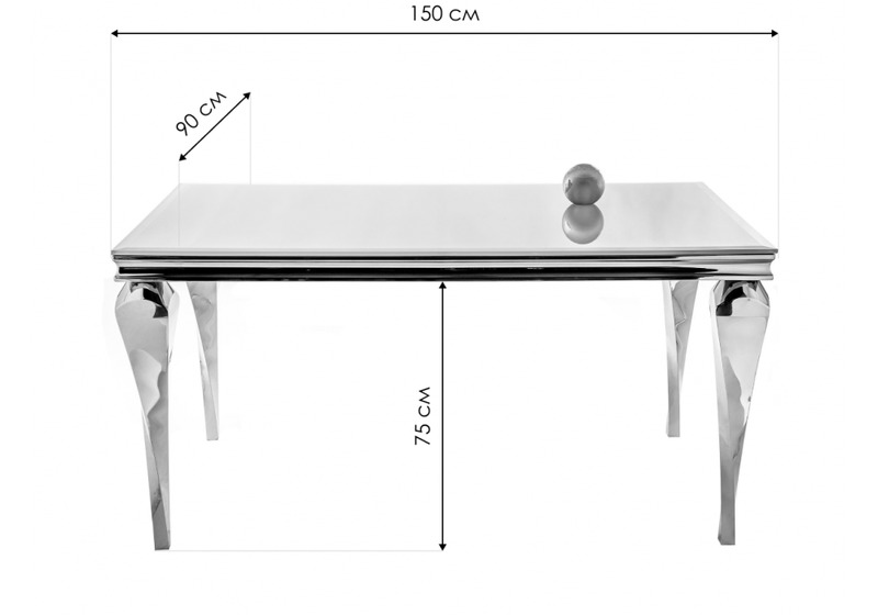Стол стеклянный, Flavia