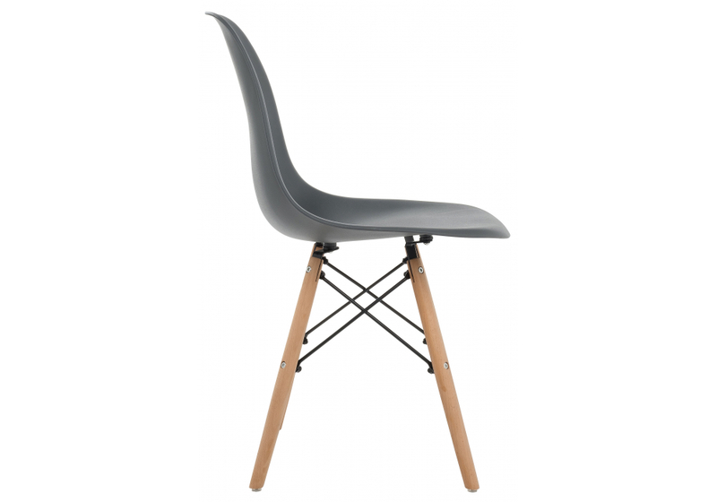 Стул деревянный, Eames PC-015 grey