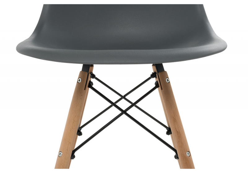 Стул деревянный, Eames PC-015 grey