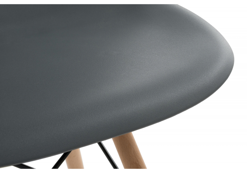 Стул деревянный, Eames PC-015 grey