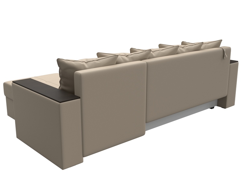 Диван угловой Дубай Лайт угол универсальный, Экокожа, Бежевый