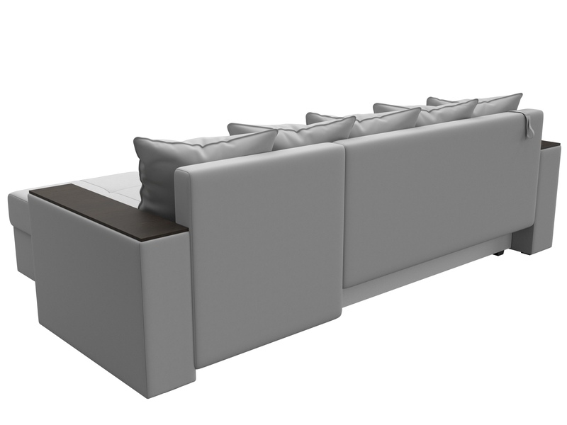 Диван угловой Дубай Лайт угол универсальный, Экокожа, Белый