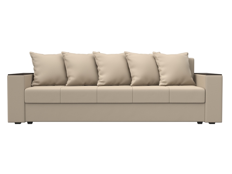 Диван прямой Дубай Лайт, Экокожа, Бежевый