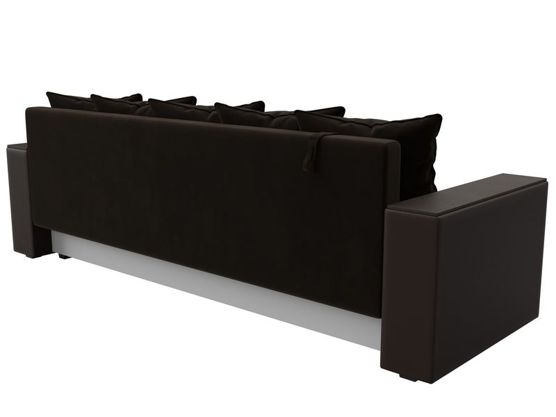 Диван прямой Дубай Лайт, Микровельвет, Коричневый