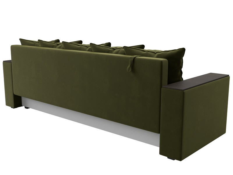 Диван прямой Дубай Лайт, Микровельвет, Зеленый