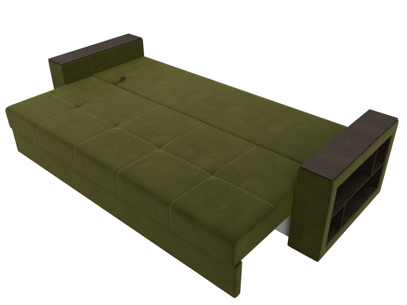 Диван прямой Дубай Лайт, Микровельвет, Зеленый